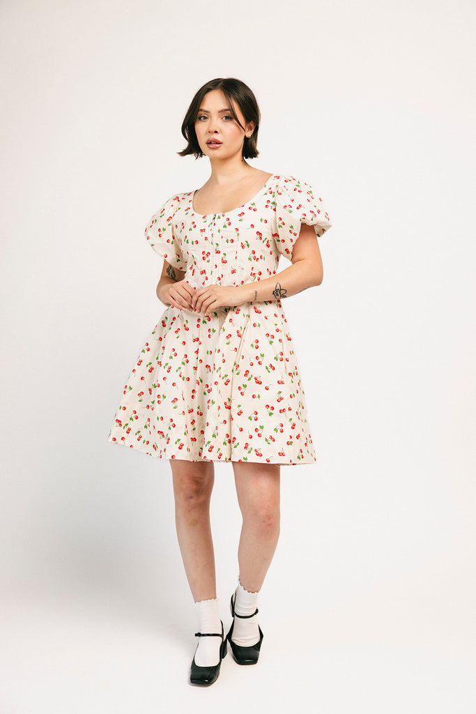 doe zipper mini dress // cherry *zoco exclusive*