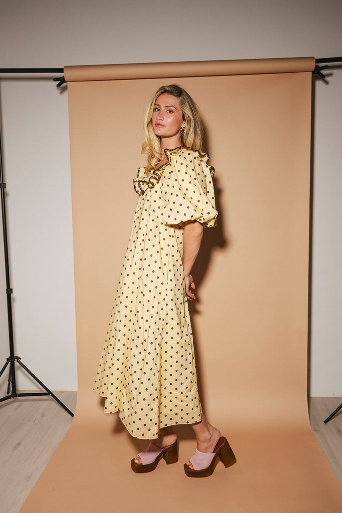 good luck puff sleeve dress // lemon sugar *zoco exclusive*