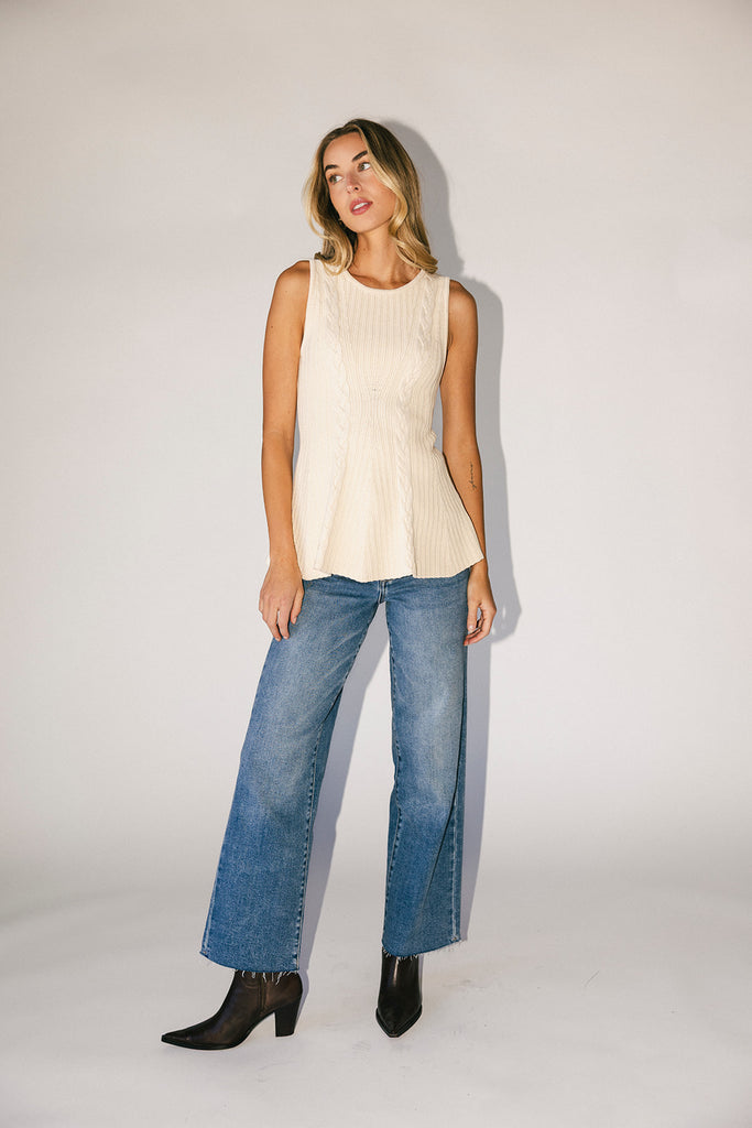 jerry cable knit tank