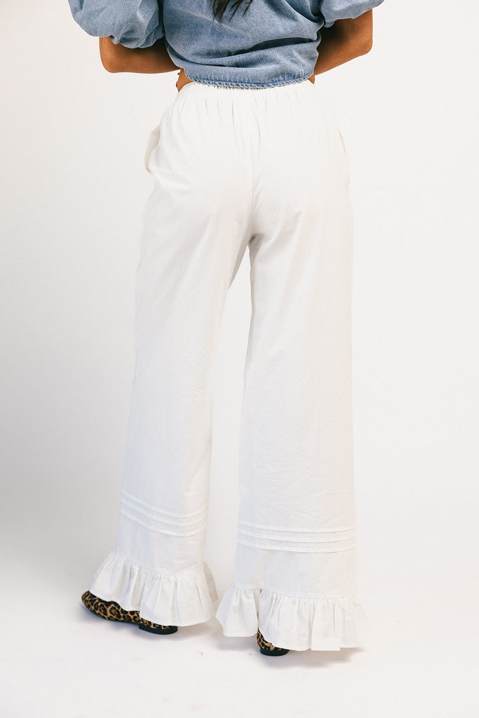 your turn pants // white *zoco exclusive*