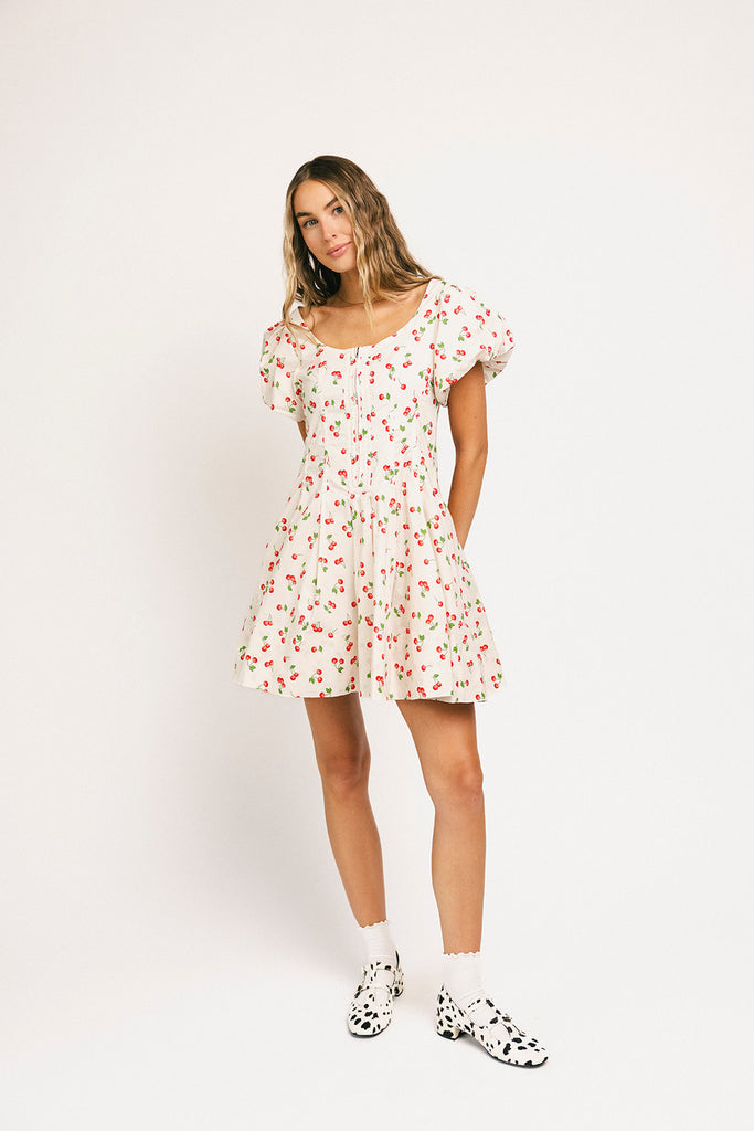 doe zipper mini dress // cherry *zoco exclusive*