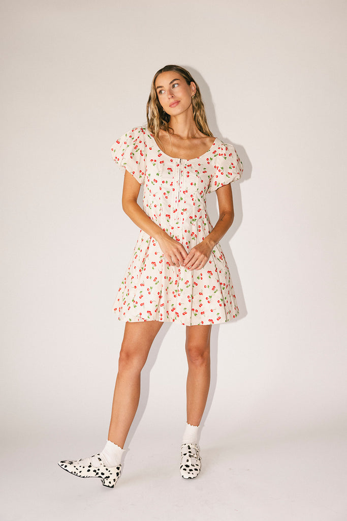 doe zipper mini dress // cherry *zoco exclusive*