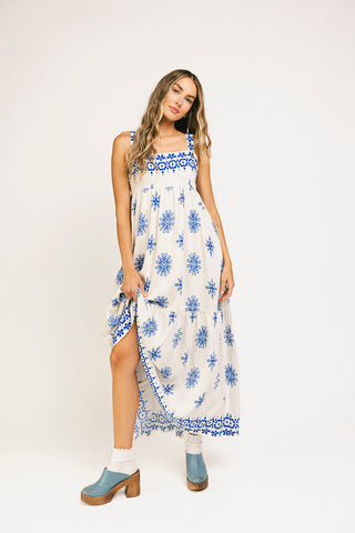 marloe midi dress // dusty blue *zoco exclusive*