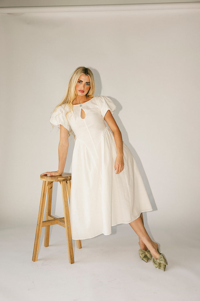 marloe midi dress // white *zoco exclusive*