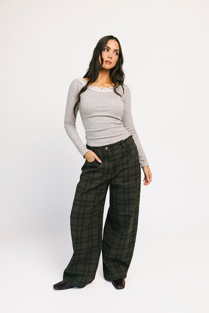 polly plaid pants