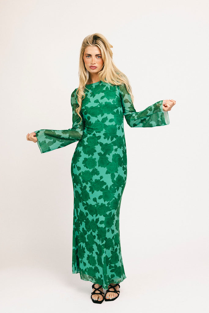 be right there mesh dress // green *zoco exclusive*