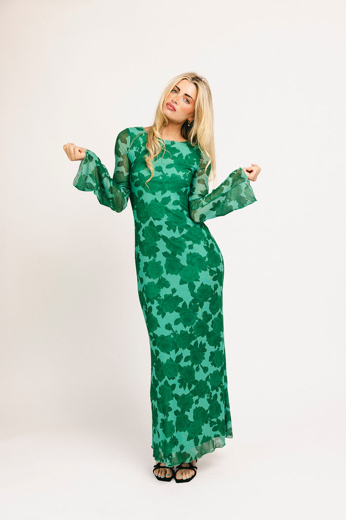 be right there mesh dress // green *zoco exclusive*