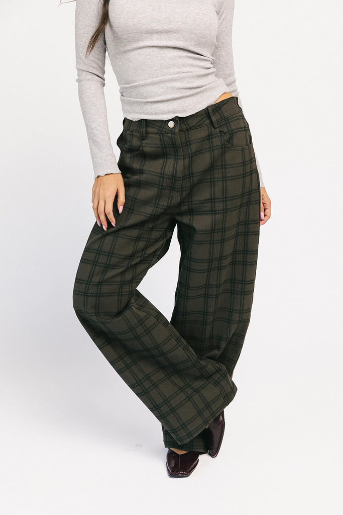 polly plaid pants