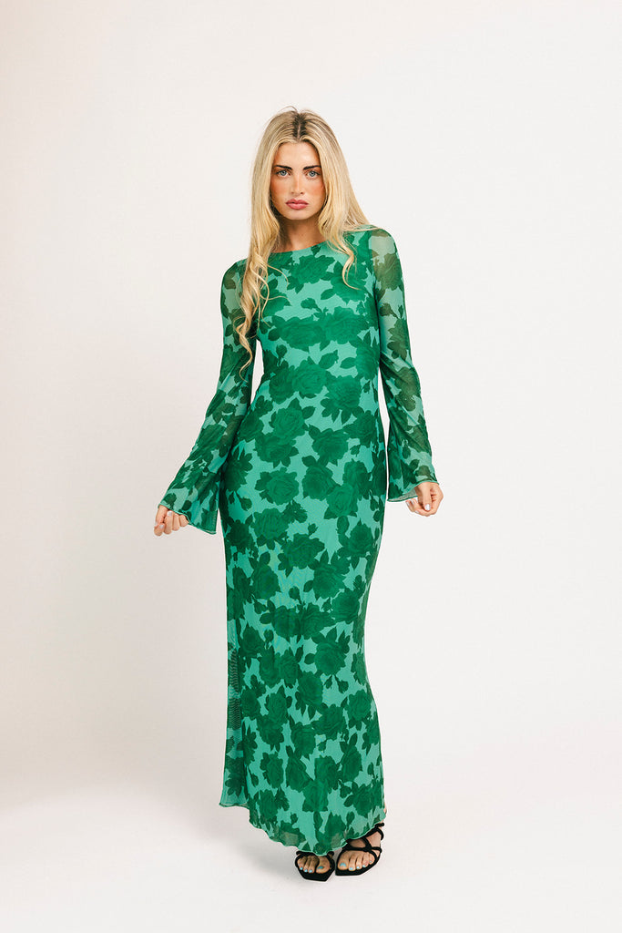 be right there mesh dress // green *zoco exclusive*