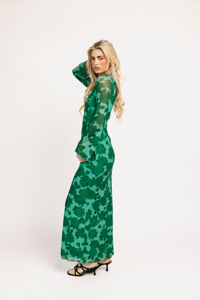be right there mesh dress // green *zoco exclusive*