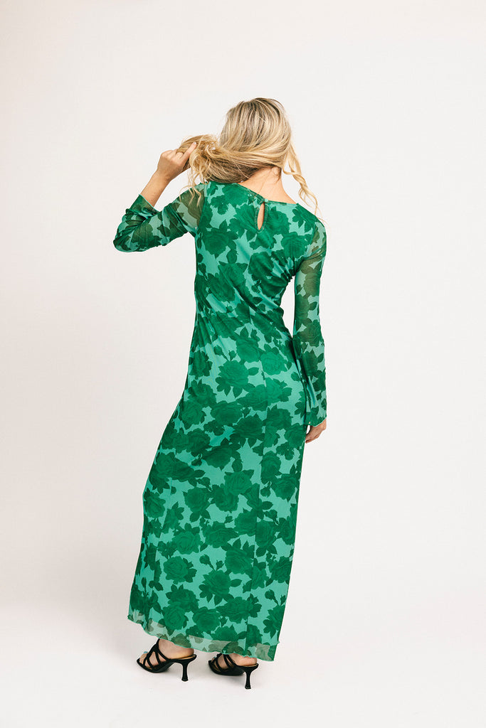 be right there mesh dress // green *zoco exclusive*