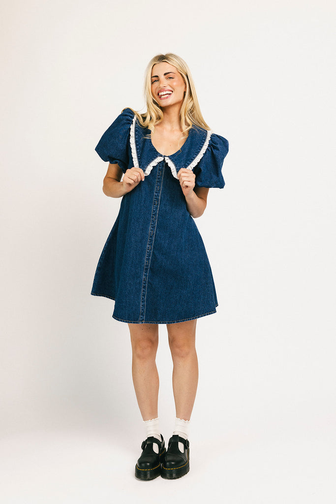 poppy collared dress // denim darling *zoco exclusive*