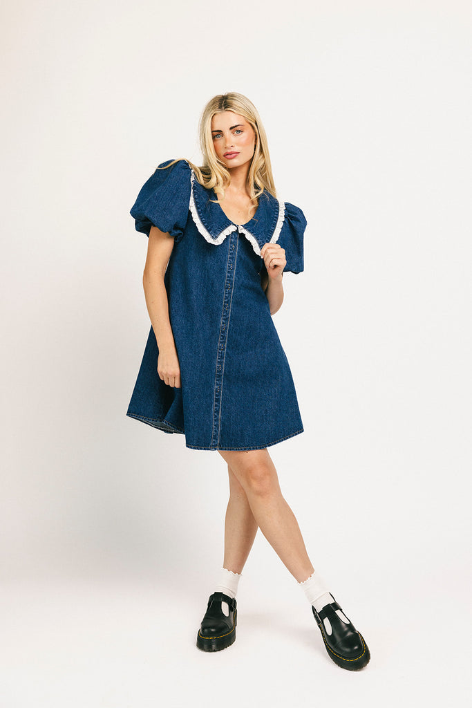 poppy collared dress // denim darling *zoco exclusive*
