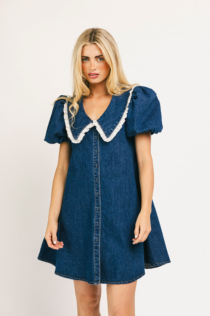 poppy collared dress // denim darling *zoco exclusive*