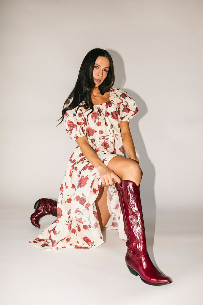 daymaker dress // red floral *zoco exclusive*