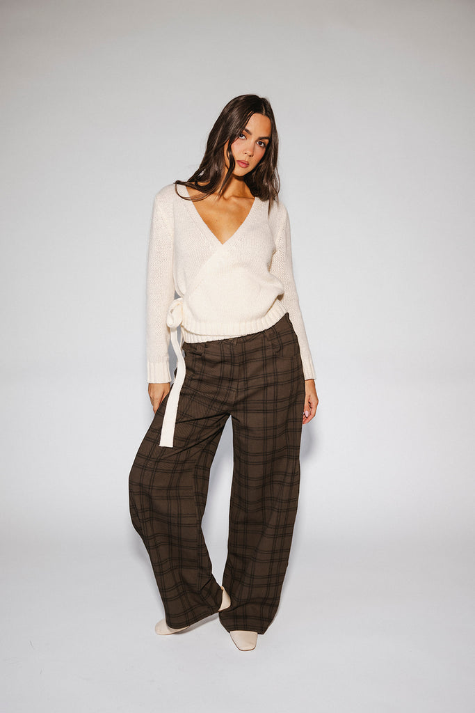 fallon wrap sweater // cream *zoco exclusive*