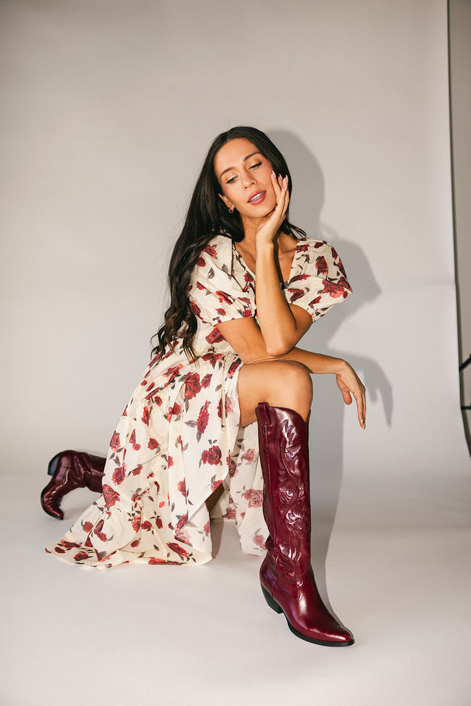 daymaker dress // red floral *zoco exclusive*