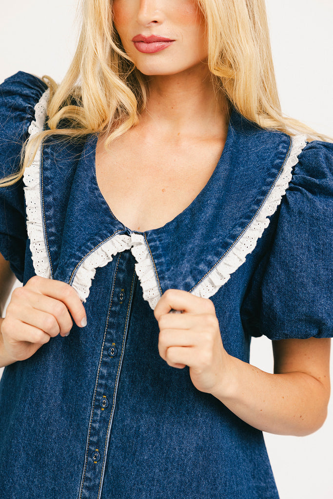 poppy collared dress // denim darling *zoco exclusive*
