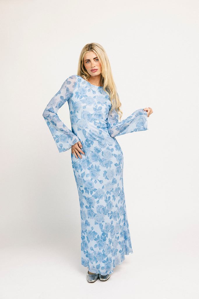 be right there mesh dress // blue *zoco exclusive*