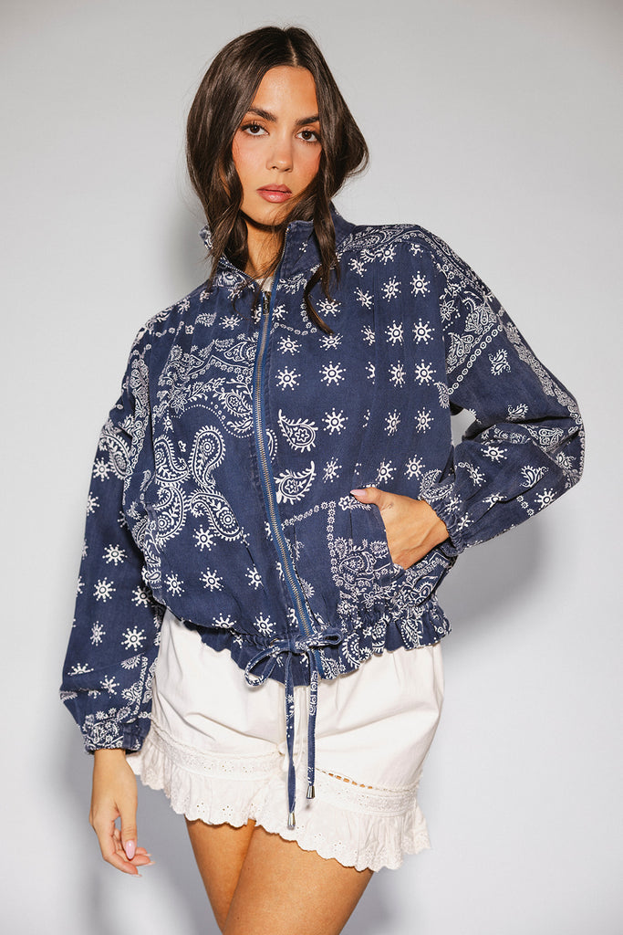 trilby denim jacket // paisley