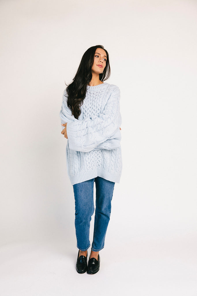 lenny knit sweater // baby blue *zoco exclusive*
