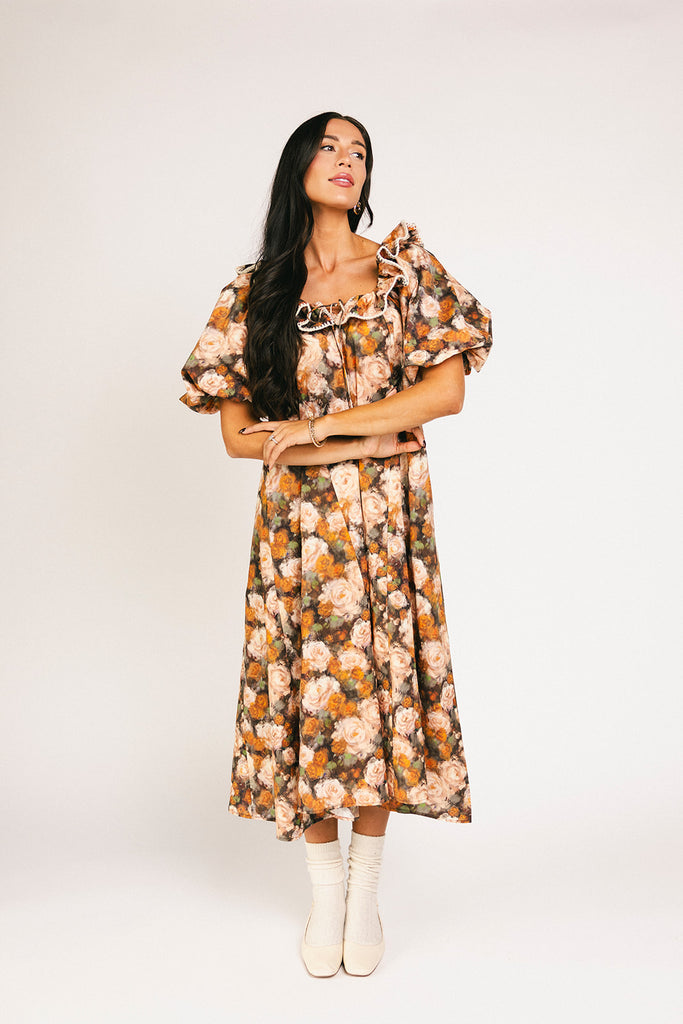 good luck puff sleeve dress // cocoa bloom *zoco exclusive*