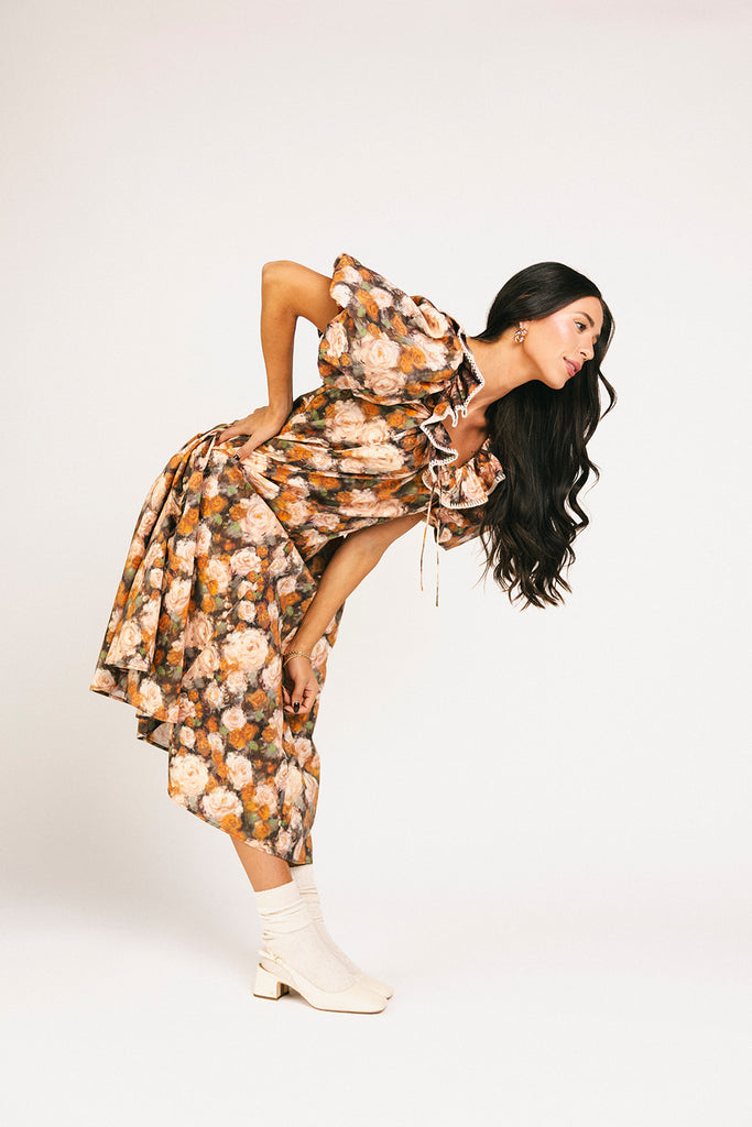 good luck puff sleeve dress // cocoa bloom *zoco exclusive*