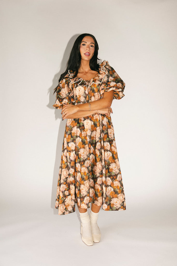 good luck puff sleeve dress // cocoa bloom *zoco exclusive*