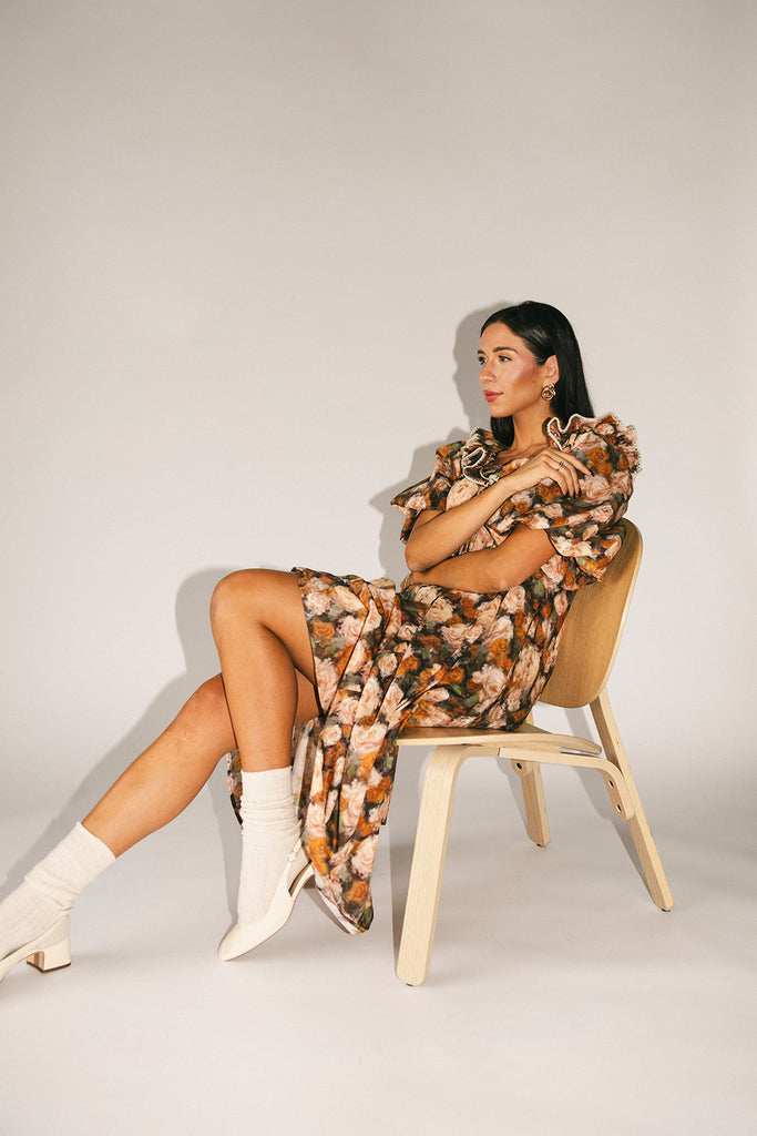 good luck puff sleeve dress // cocoa bloom *zoco exclusive*