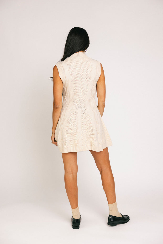quinn cable knit mini dress