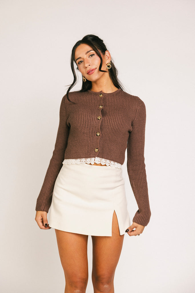 dawn cardigan // brown