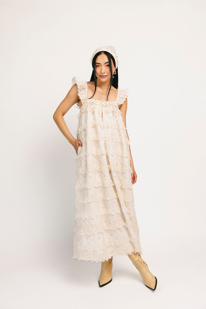 love struck maxi dress // off white *zoco exclusive*