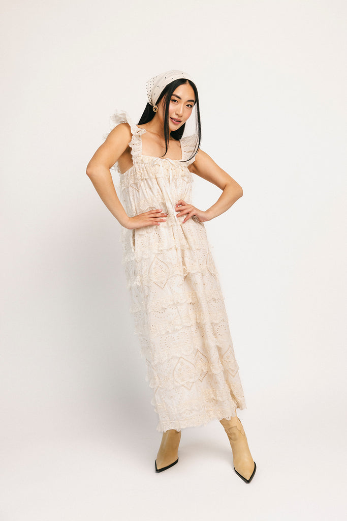 love struck maxi dress // off white *zoco exclusive*