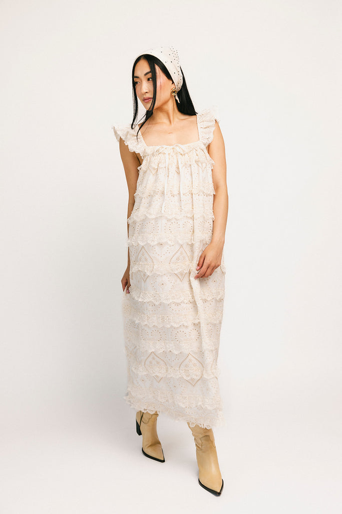 love struck maxi dress // off white *zoco exclusive*