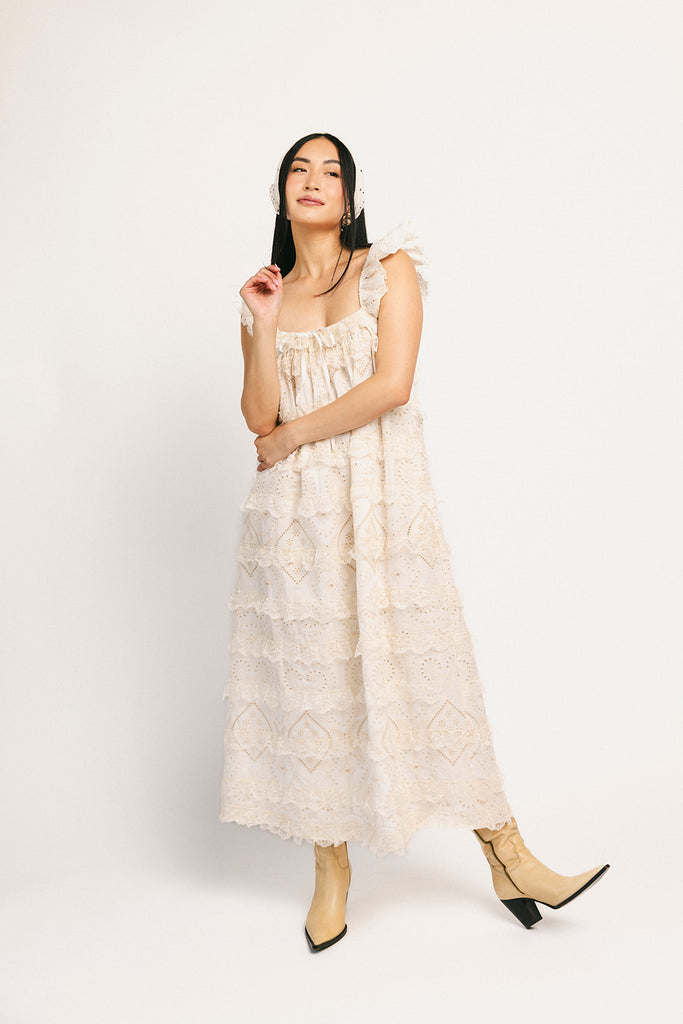 love struck maxi dress // off white *zoco exclusive*