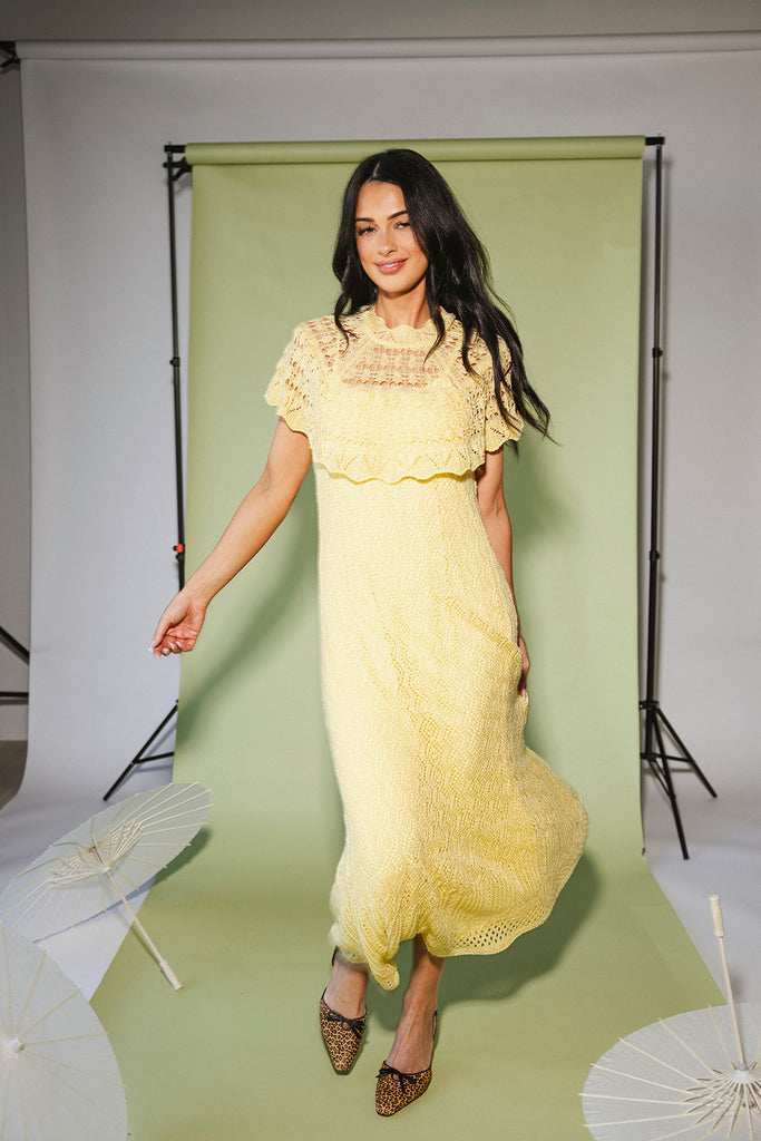 florence crochet dress // yellow *zoco exclusive*