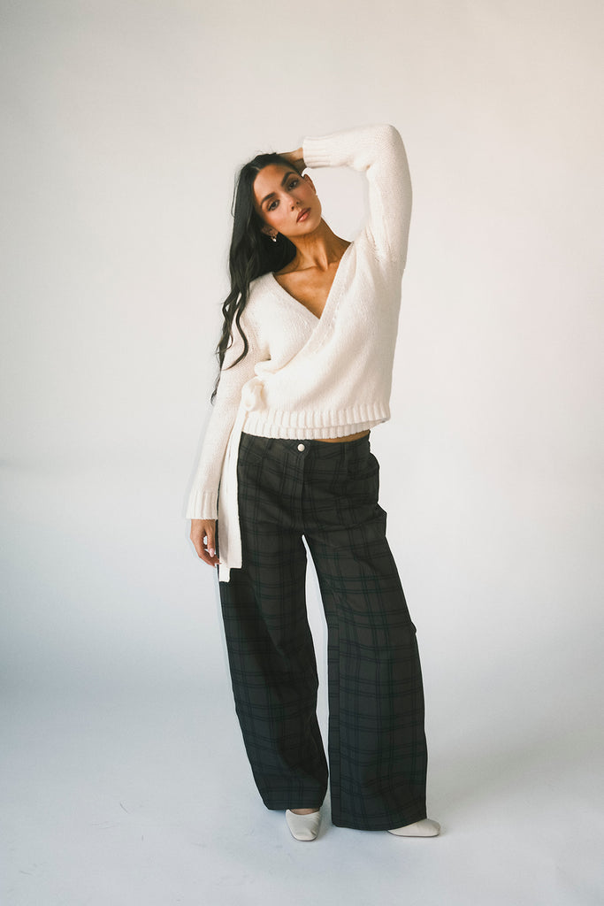 fallon wrap sweater // cream *zoco exclusive*
