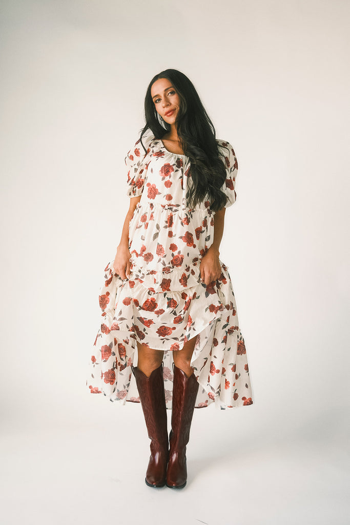 daymaker dress // red floral *zoco exclusive*