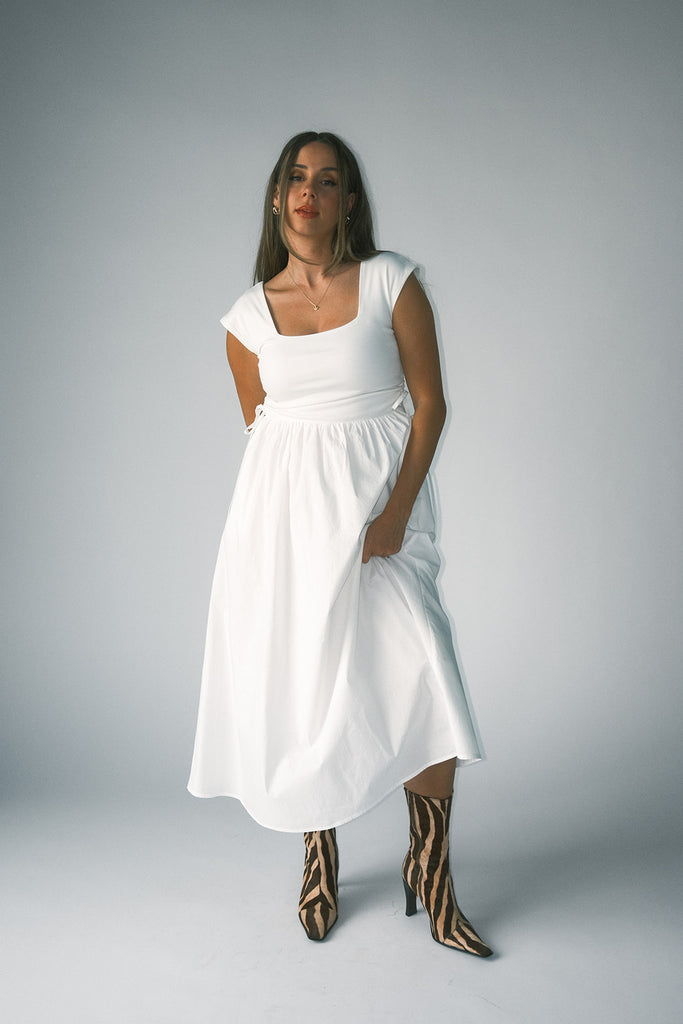 afterglow midi dress // white *restocked*