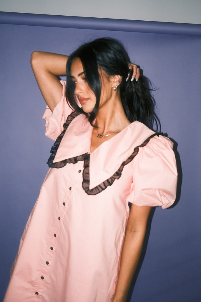 poppy collared dress // pink *zoco exclusive*