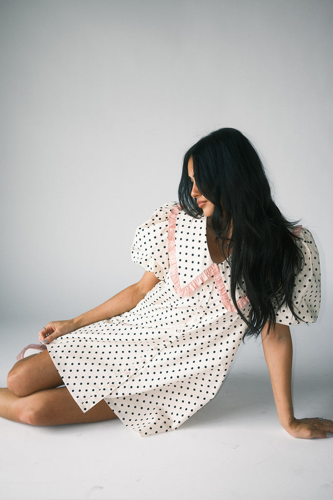 poppy collared dress // polka dot *zoco exclusives*