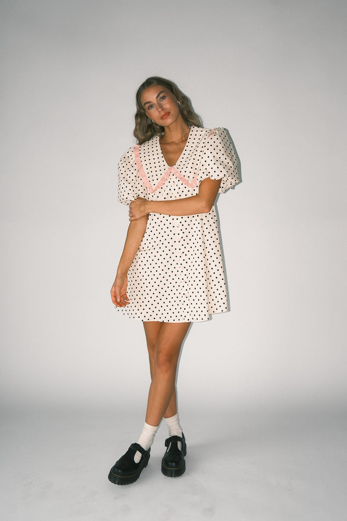 poppy collared dress // polka dot *zoco exclusives*