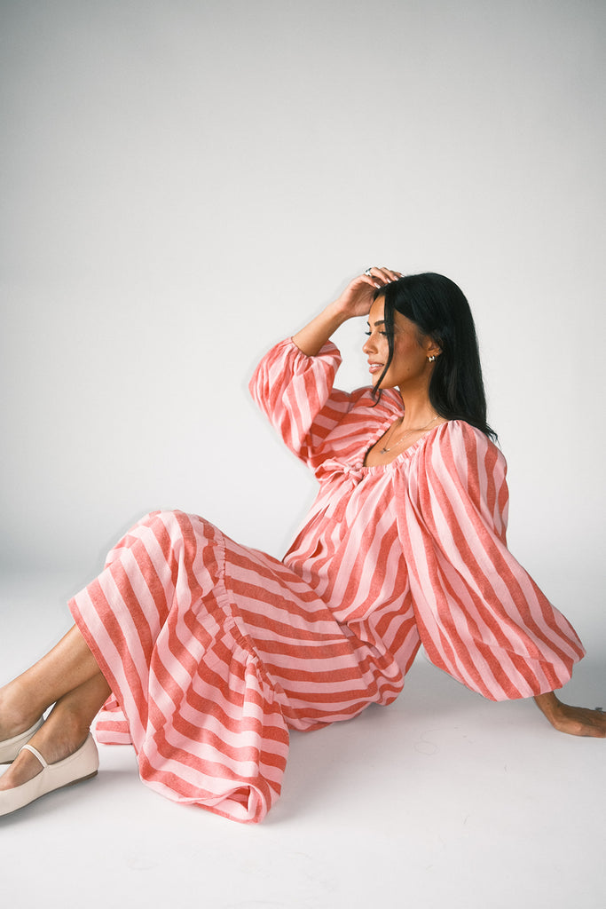 capri maxi dress // pink + red *zoco exclusive*