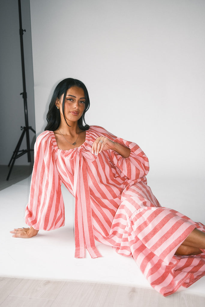 capri maxi dress // pink + red *zoco exclusive*