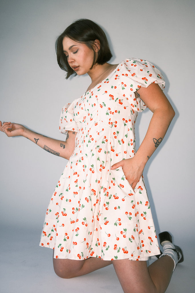 doe zipper mini dress // cherry *zoco exclusive*