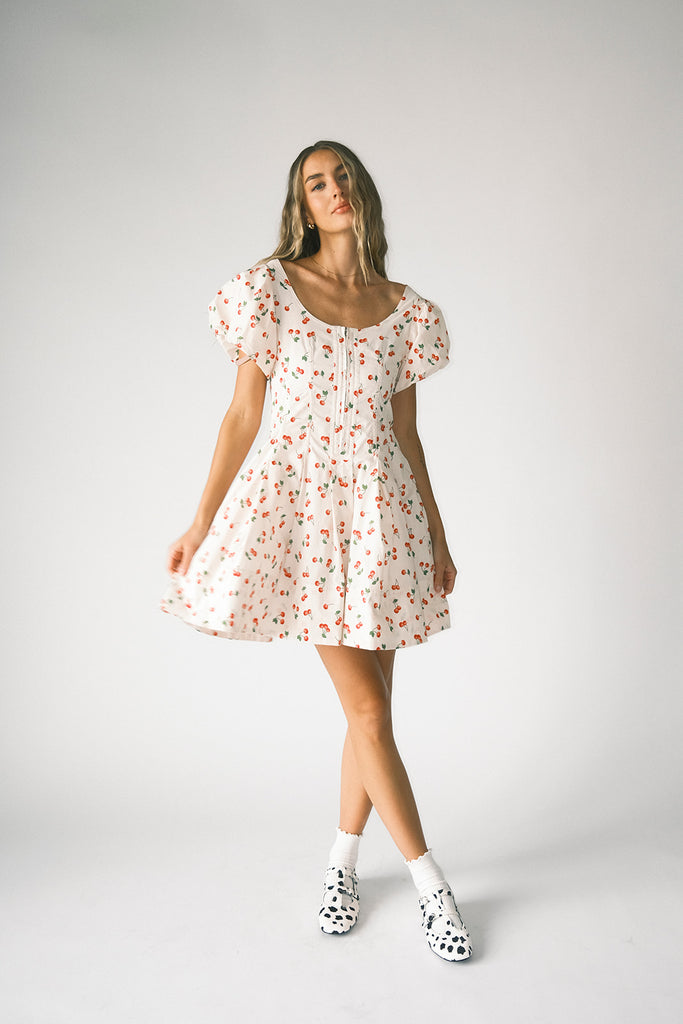 doe zipper mini dress // cherry *zoco exclusive*