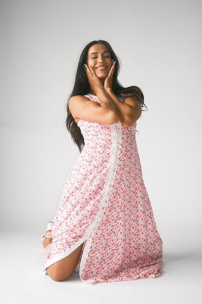 honey floral dress // pink *zoco exclusive*