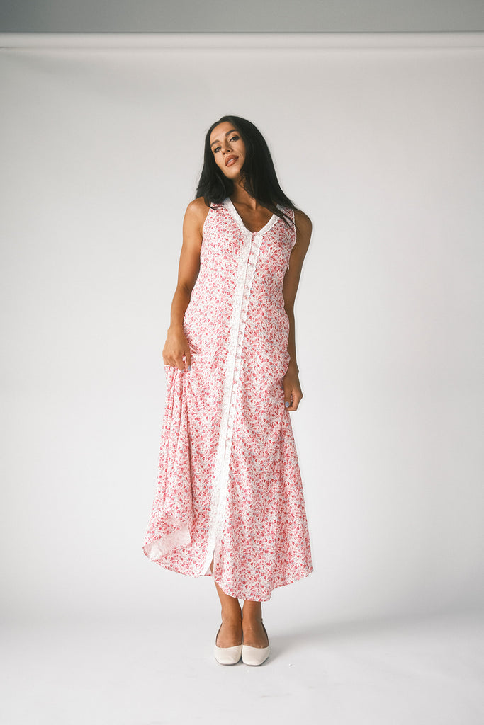 honey floral dress // pink *zoco exclusive*