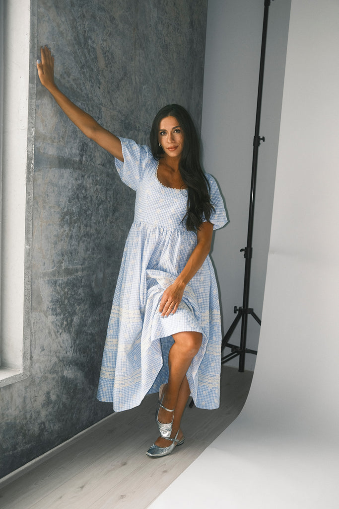 wren midi dress // blue *zoco exclusive*