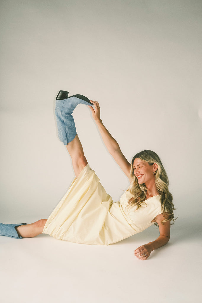 i got you babe midi dress // butter yellow *zoco exclusive*